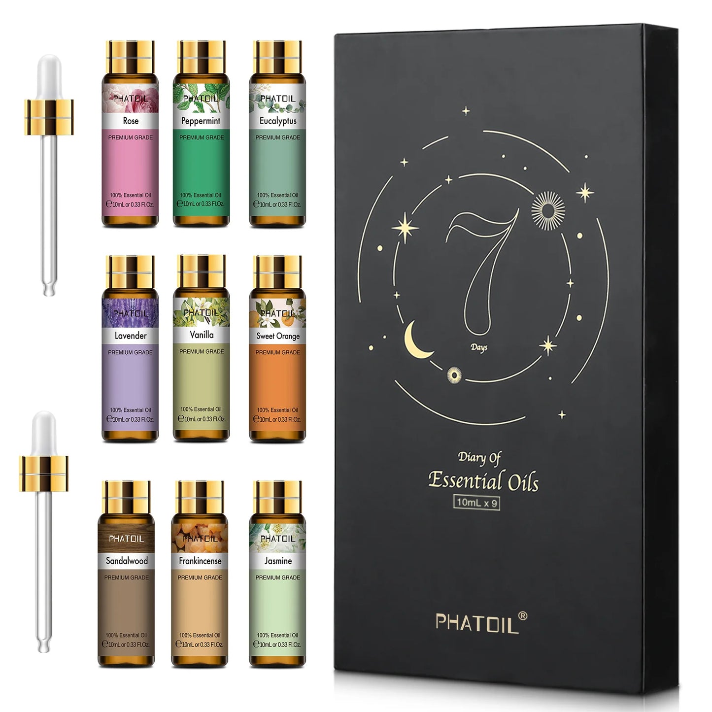 Diary Of Essential Oils Set 9Pcs x 10ML Gift Box