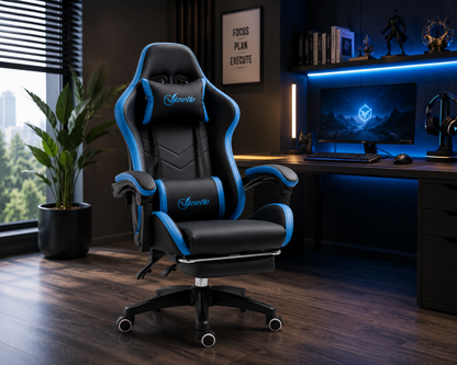 SkyLine - Gamer szék lábtámasszal és párnákkal | Sincere