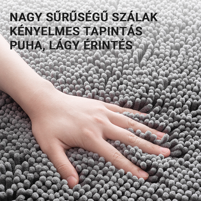 Zsenília fürdőszobai szőnyeg – csúszásmentes, vízfelszívó lábtörlő, 3 cm szálhossz