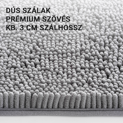 Zsenília fürdőszobai szőnyeg – csúszásmentes, vízfelszívó lábtörlő, 3 cm szálhossz