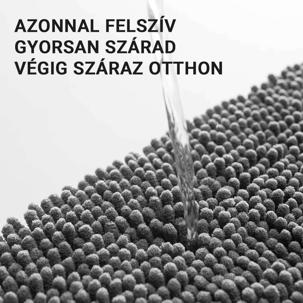 Zsenília fürdőszobai szőnyeg – csúszásmentes, vízfelszívó lábtörlő, 3 cm szálhossz