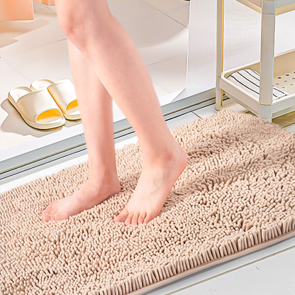 Zsenília fürdőszobai szőnyeg – csúszásmentes, vízfelszívó lábtörlő, 3 cm szálhossz