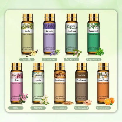 Diary Of Essential Oils Set 9Pcs x 10ML Gift Box
