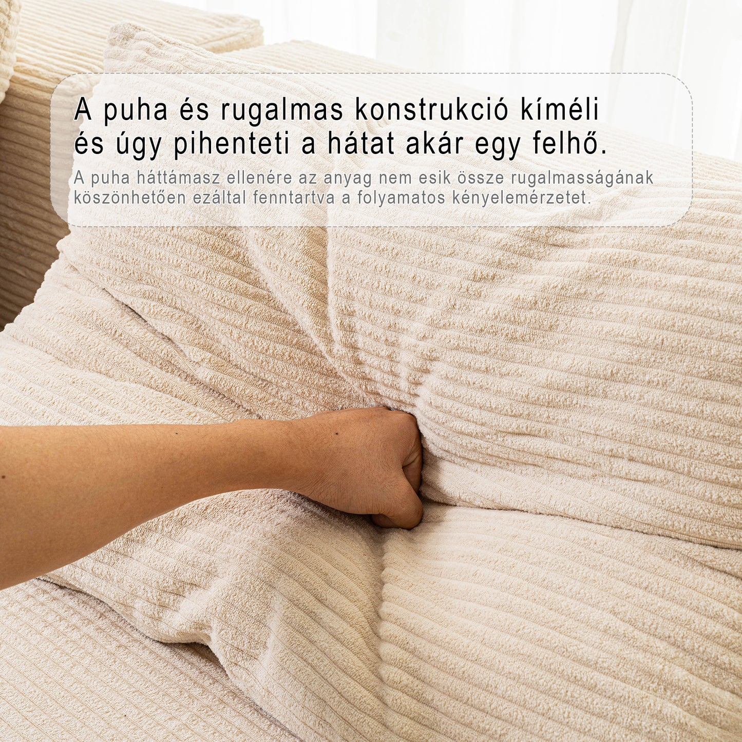 Cordelia sarokkanapé ággyá alakítható  fekvőrésszel – kordbársony huzattal | Sincere