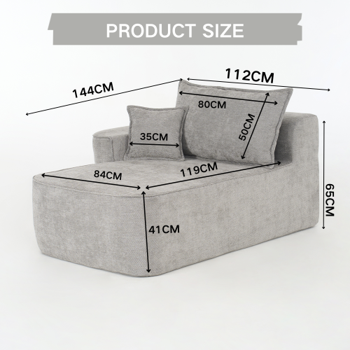 CloudRest kanapé párnával és oldalzsebbel | Sincere