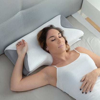 DeepSleep Pro memóriahabos párna kiemelkedően kényelmes nyaktámasszal ~ 62x36x14cm | Sincere