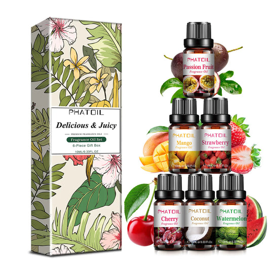 Gyümölcsillat Kollekció – Illatolaj Készlet (6 x 10 ml)