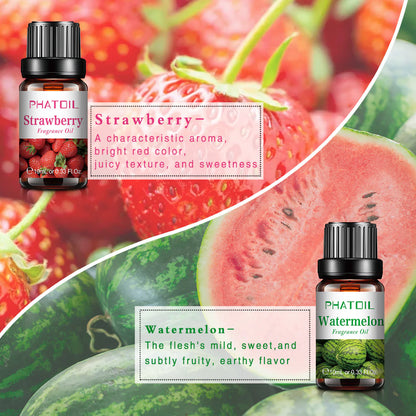 Gyümölcsillat Kollekció – Illatolaj Készlet (6 x 10 ml)