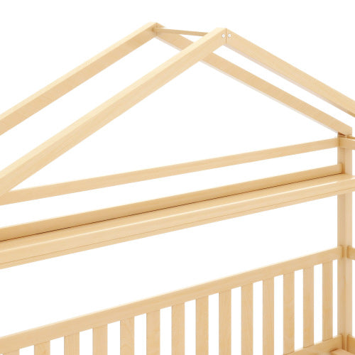 Junior SkandiHáz – tömör fenyő házikó ágy fiókokkal | Sincere