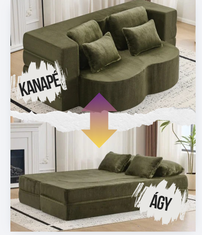 Queen plüss ággyá alakítható futon kanapé – nagy sűrűségű habbal | Sincere