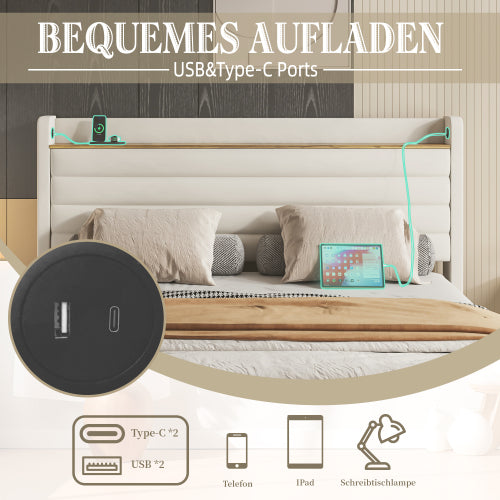 Somnia modern kárpitozott ágykeret, bársony huzattal, USB-csatlakozóval, fejtámla-tárolóval és 4 fiókos alsó résszel | Sincere