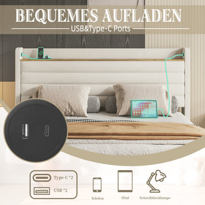 Somnia modern kárpitozott ágykeret, bársony huzattal, USB-csatlakozóval, fejtámla-tárolóval és 4 fiókos alsó résszel | Sincere