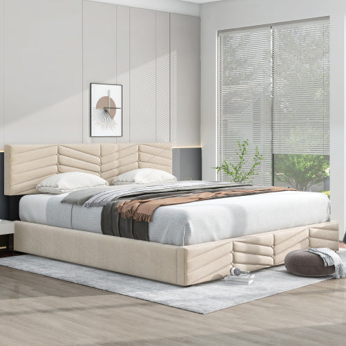 Velaro kárpitozott ágy, hidraulikus tárolóval, fa lamellákkal és fémvázzal | Sincere