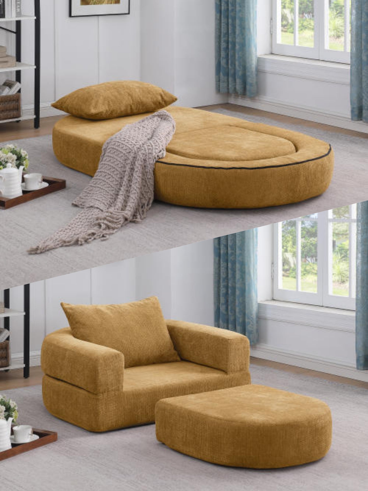 ZENIO SofaBed – 3 az 1-ben átalakítható prémium tapintású, gyerekbarát modern design fotelágy | Sincere