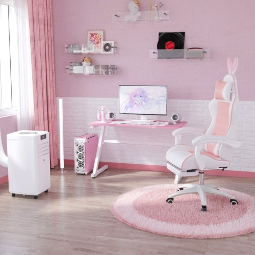 DreamyPink Gamer szék lábtartóval - Rózsaszín | Sincere