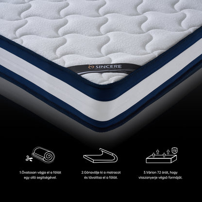 Comfort-Aurora-PLUS 20cm ortopéd,antiallergén H3 közepesen kemény táskarugós matrac | Sincere