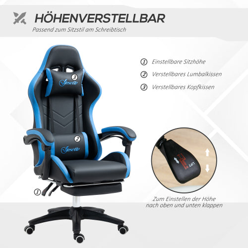 SkyLine - Gamer szék lábtámasszal és párnákkal | Sincere