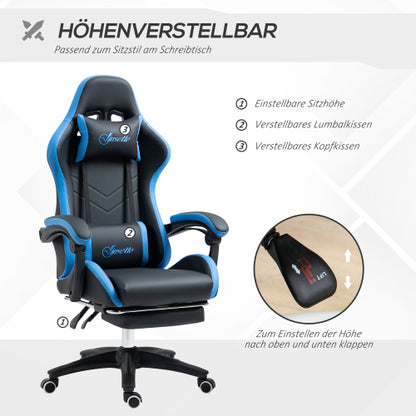 SkyLine - Gamer szék lábtámasszal és párnákkal | Sincere