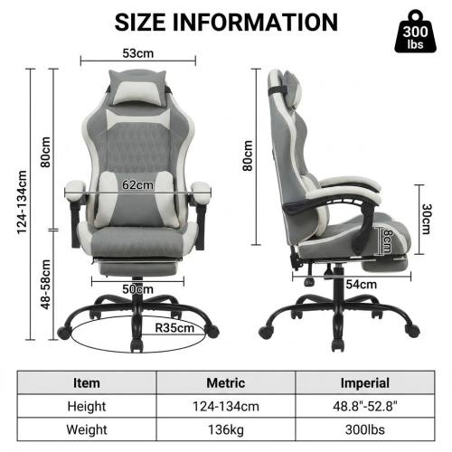 EvoGray Gamer- és irodai szék ergonomikus kialakítással | Sincere